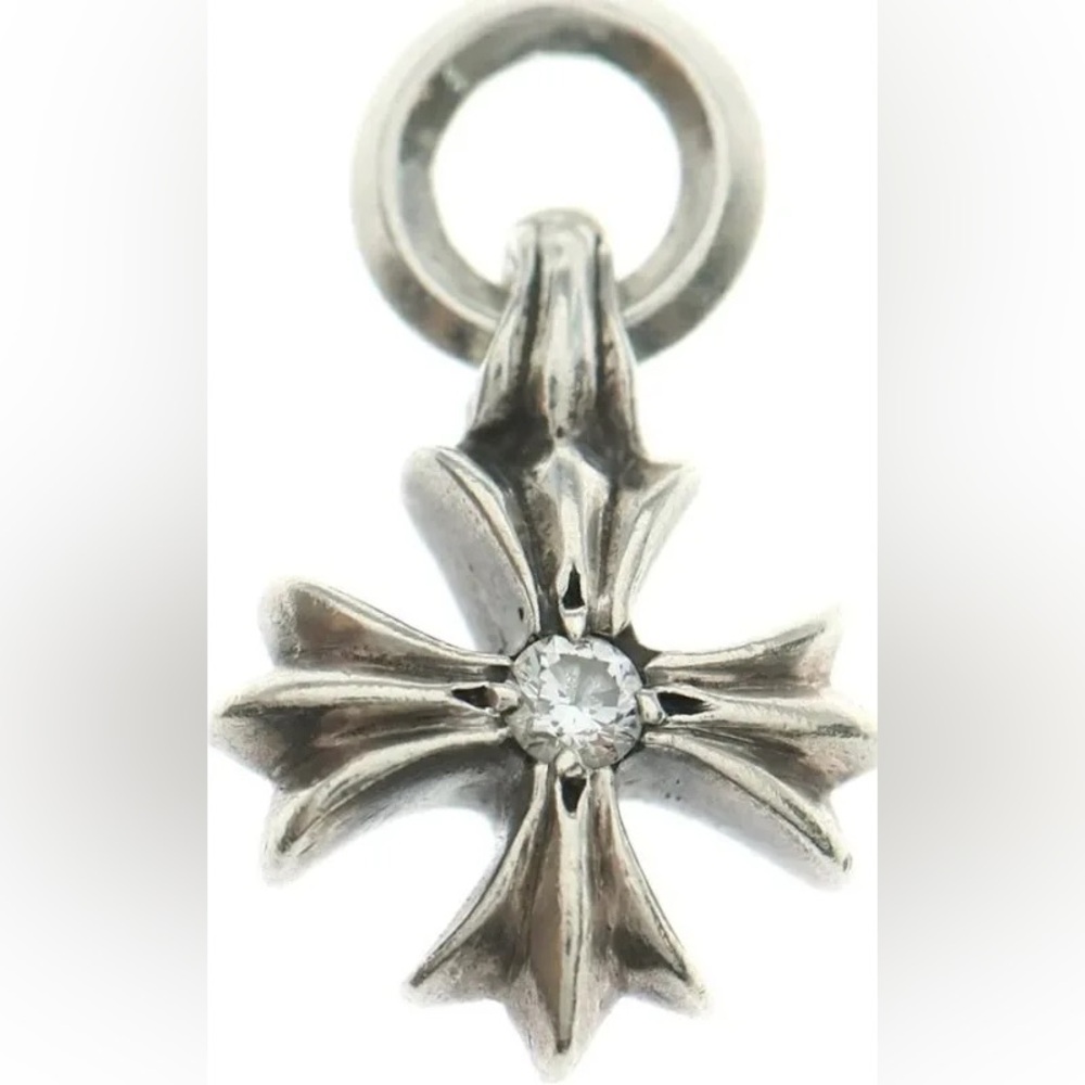 Rare Chrome Hearts CH plus Pendant with diamond